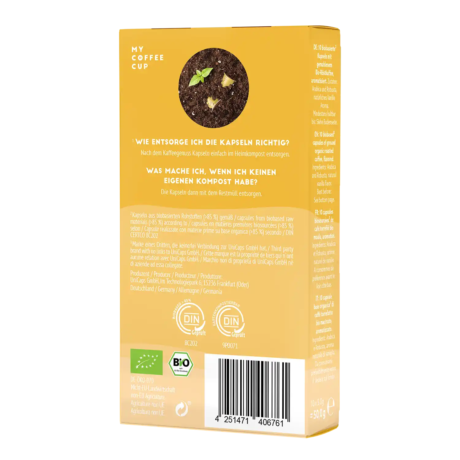 Nespresso kompatible Kapseln - caffé vanilla - MyCoffeeCup.de