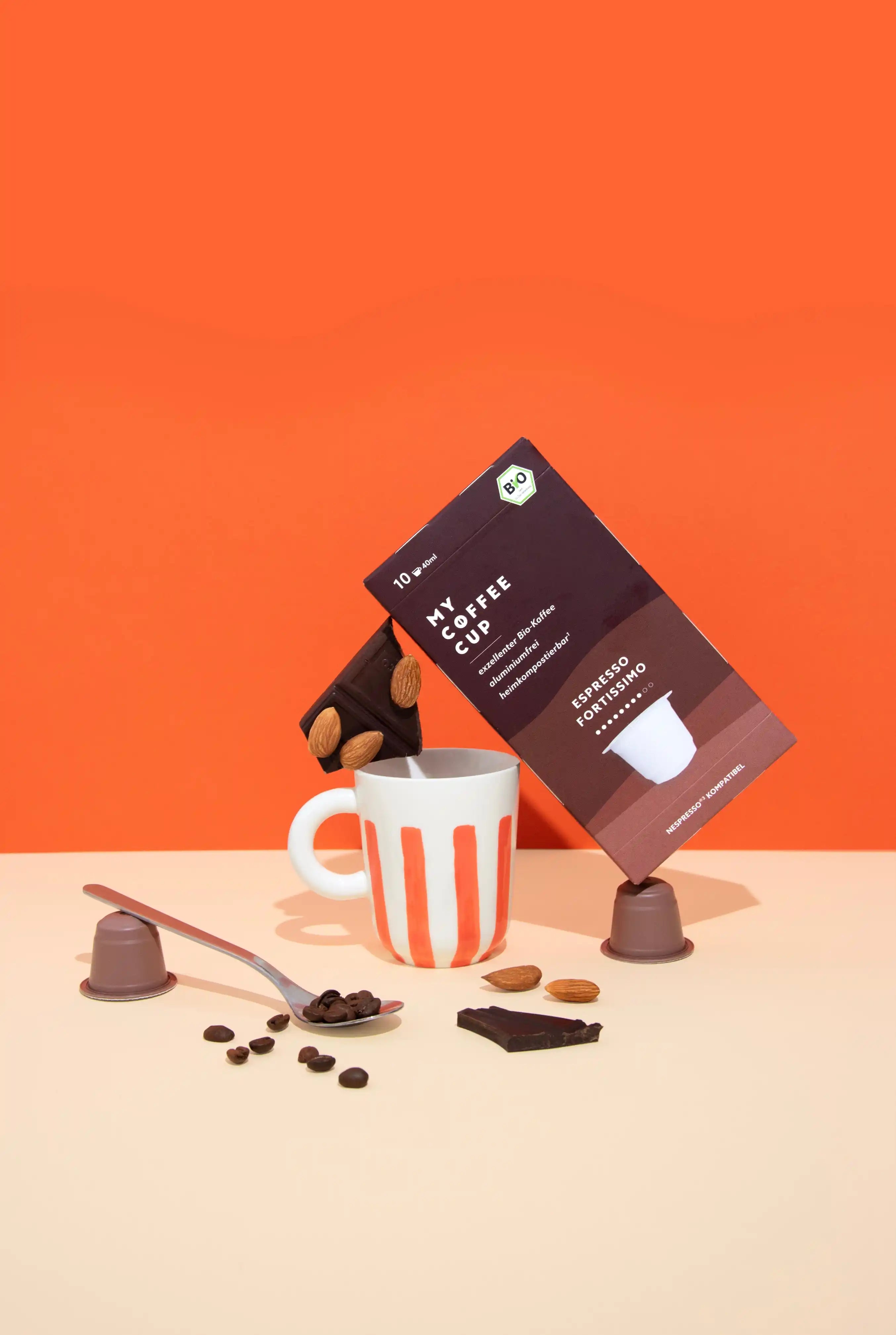 Nespresso kompatible Kapseln - bio espresso fortissimo - MyCoffeeCup.de