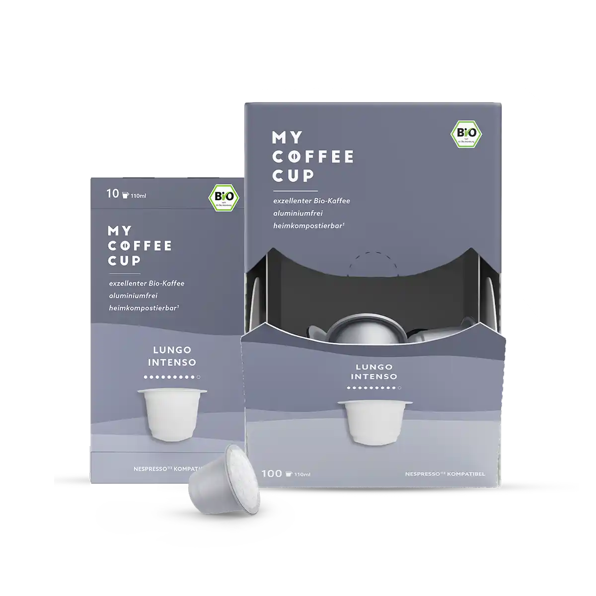 Nespresso kompatible Kapseln - Lungo intenso - MyCoffeeCup.de