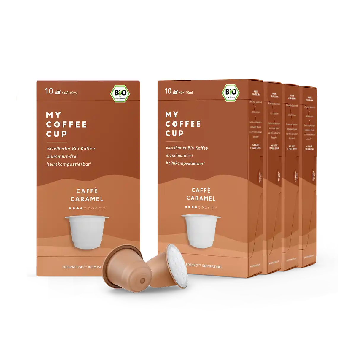 Nespresso kompatible Kapseln - caffe caramel - MyCoffeeCup.de