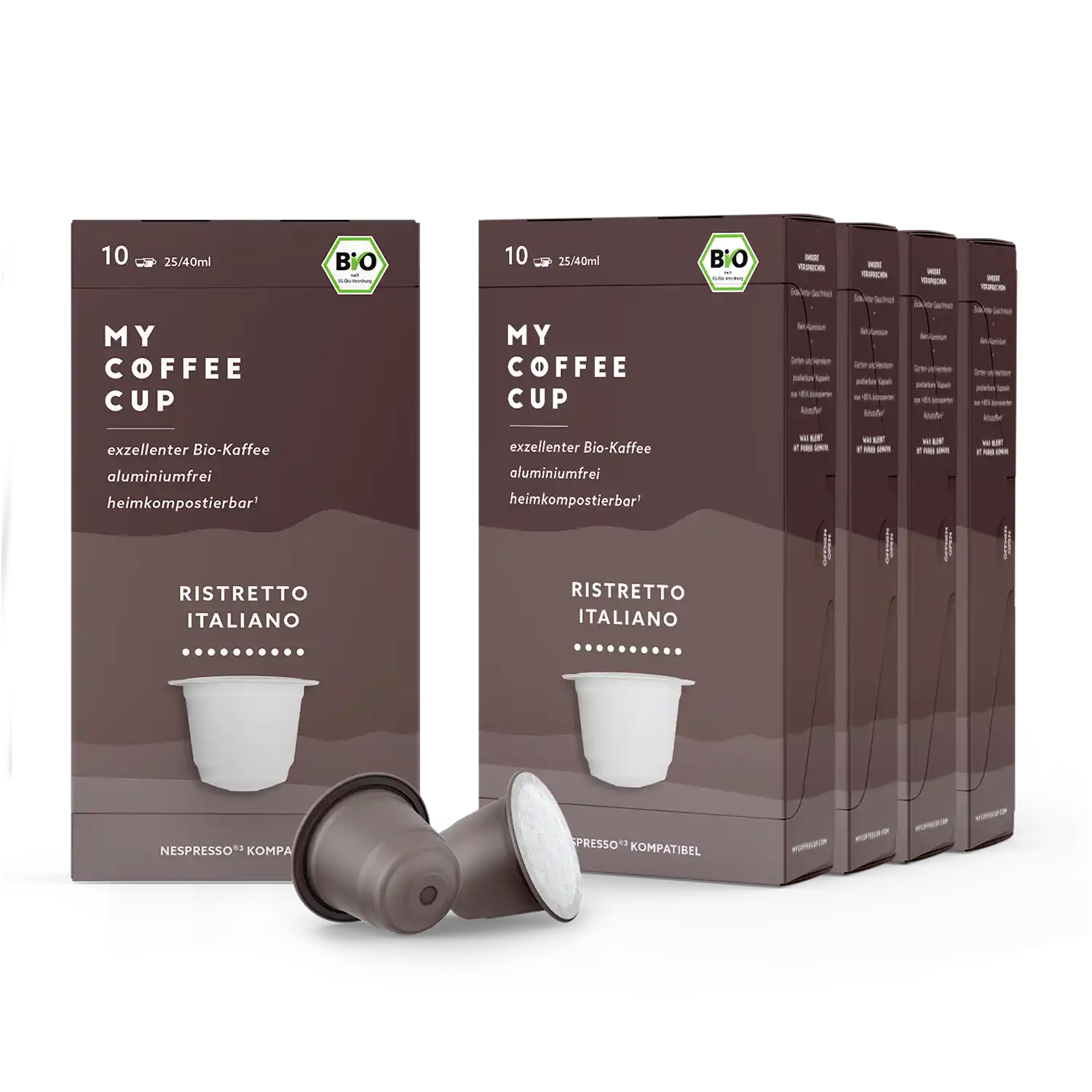 Nespresso kompatible Kapseln - bio ristretto italiano - MyCoffeeCup.de