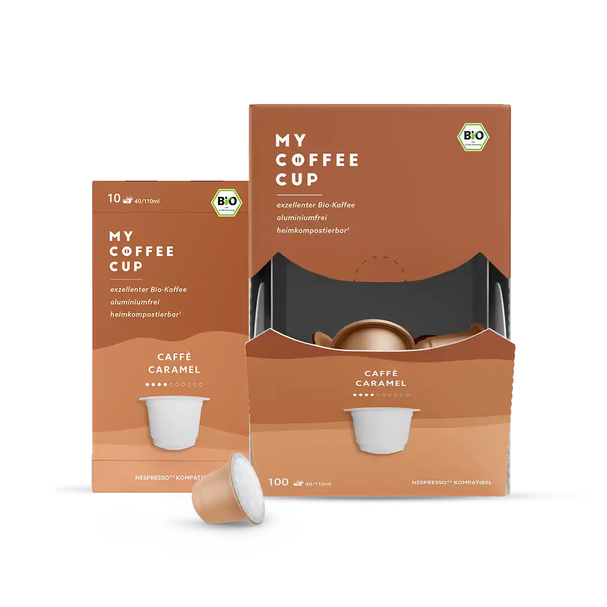 Nespresso kompatible Kapseln - caffe caramel - MyCoffeeCup.de