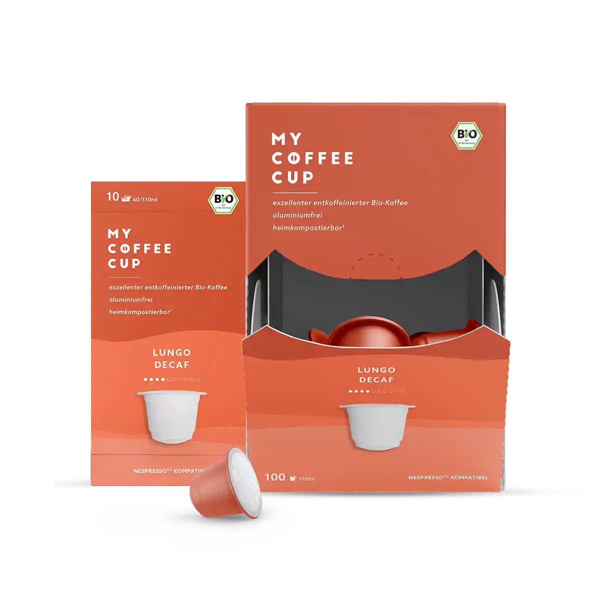Nespresso kompatible Kapseln - lungo decaf - MyCoffeeCup.de
