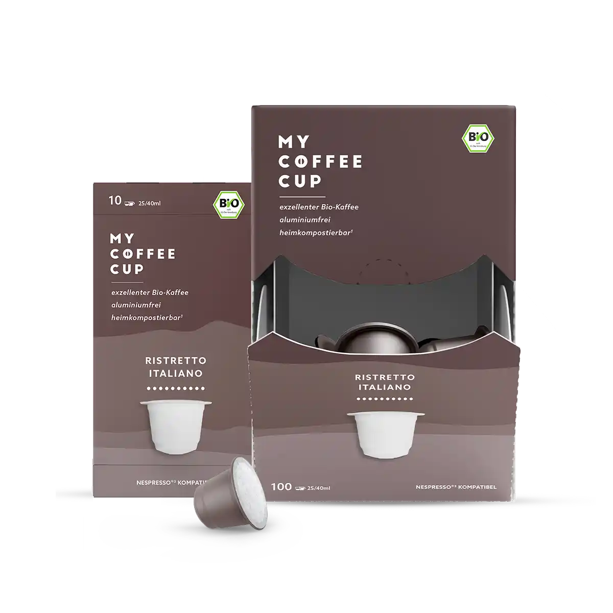 Nespresso kompatible Kapseln - bio ristretto italiano - MyCoffeeCup.de