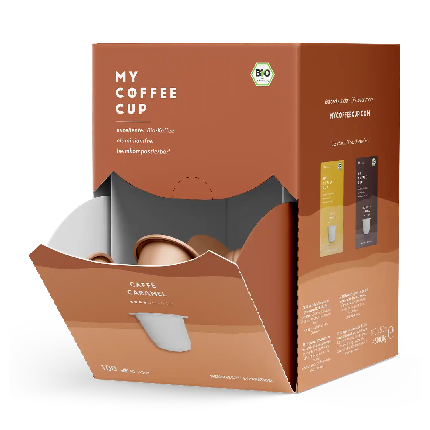 Nespresso kompatible Kapseln - caffe caramel - MyCoffeeCup.de