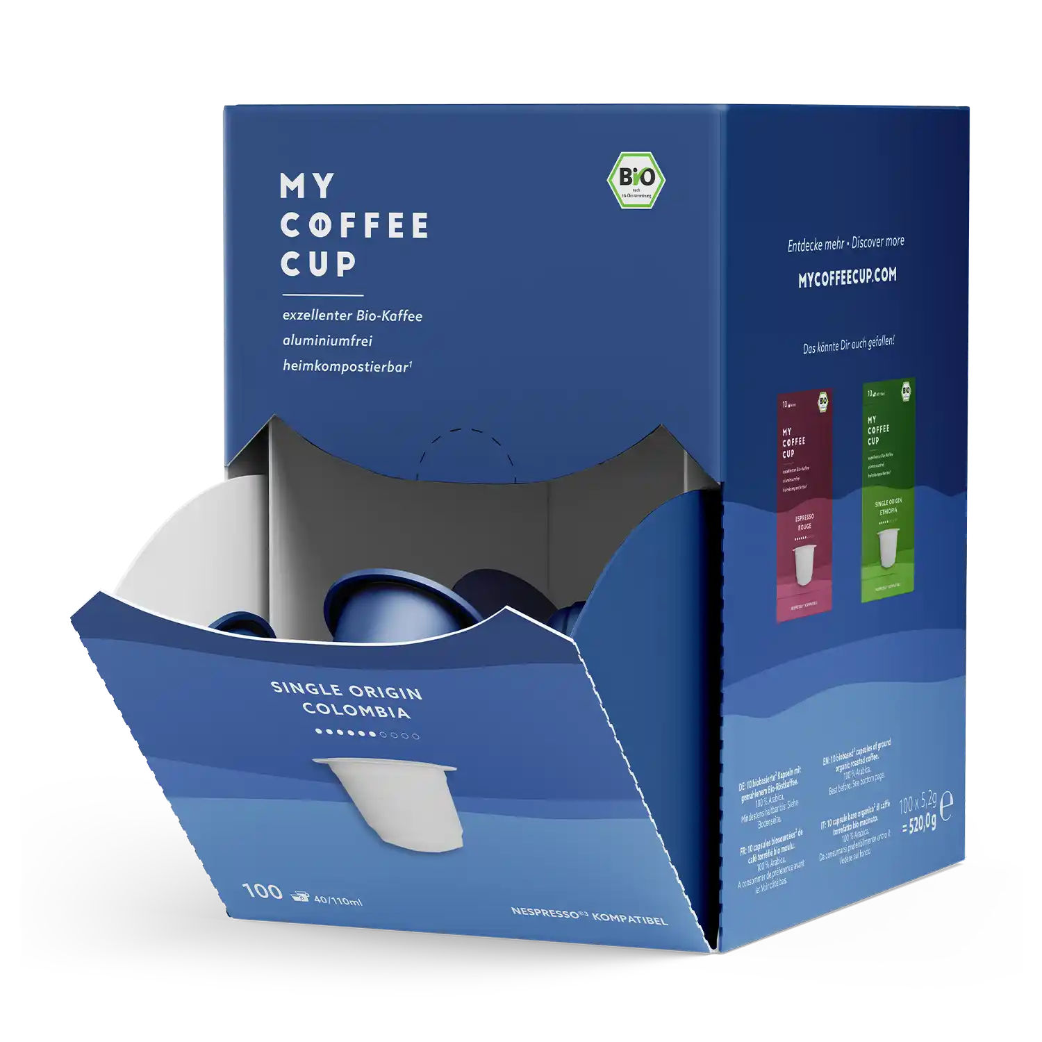 Nespresso kompatible Kapseln - bio single origin colombia - MyCoffeeCup.de