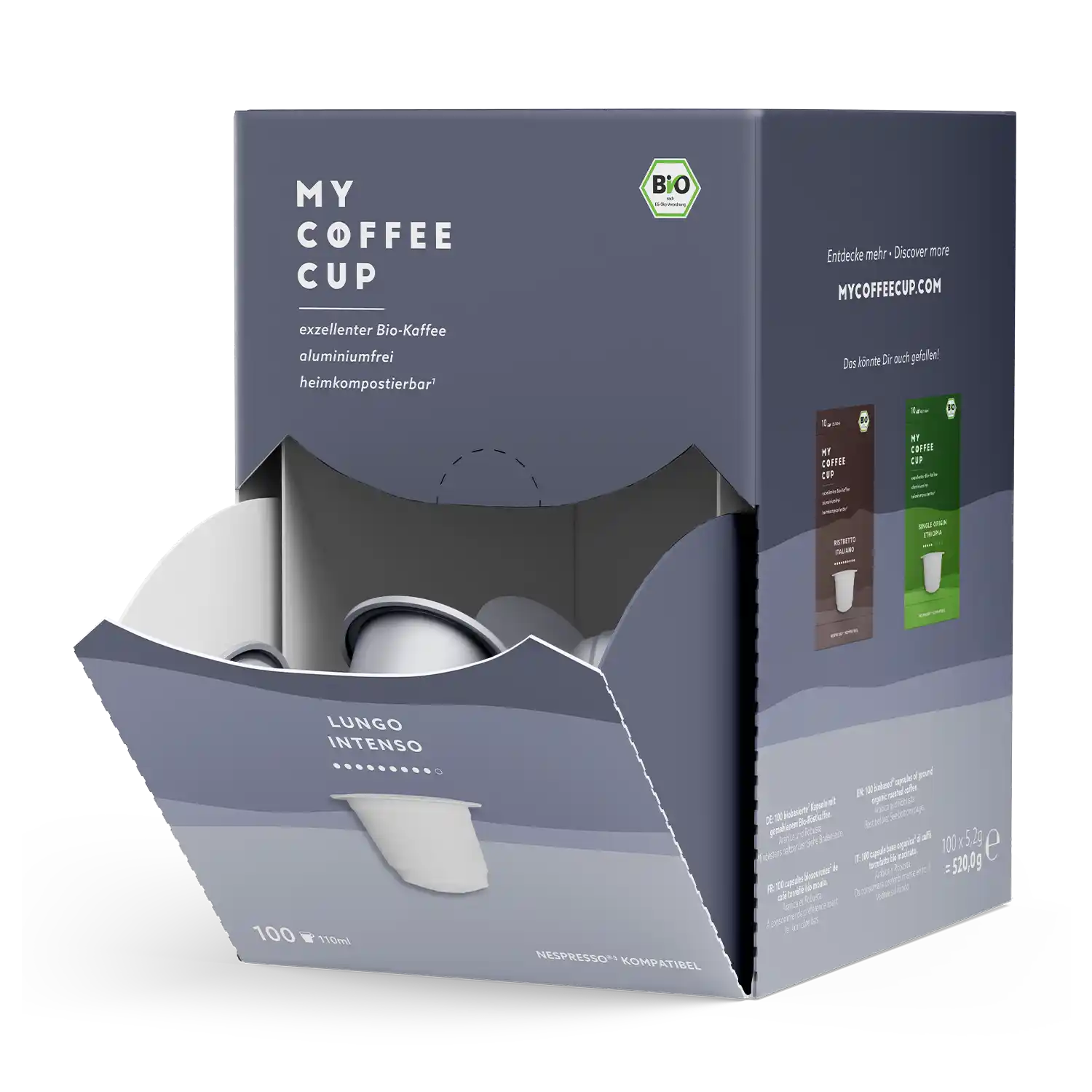 Nespresso kompatible Kapseln - Lungo intenso - MyCoffeeCup.de